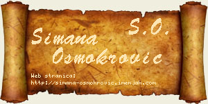 Simana Osmokrović vizit kartica